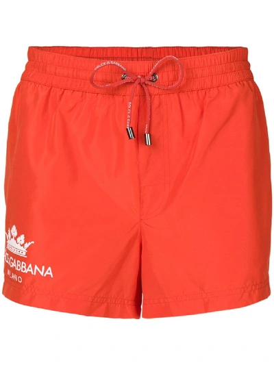 Dolce & Gabbana Logo Swimming Shorts - Orange