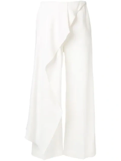 Roland Mouret Layered Detail Trousers - White