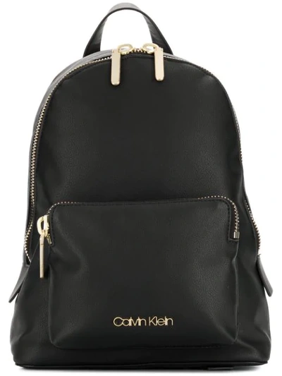 Calvin Klein 205w39nyc Logo Plaque Backpack In Black