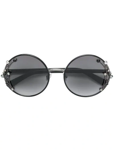 Jimmy Choo Crystal-embellished Sunglasses In Black