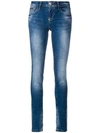 Philipp Plein Faded Skinny Jeans In Blue