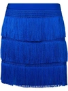 Alberta Ferretti Flapper Fringe Skirt In Gnawed Blue