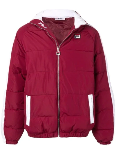 Fila Ledger Archive Puffer Jacket In Red
