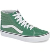 Vans 'sk8-hi' Sneaker In Deep Green/ True White