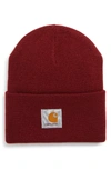 Carhartt Watch Hat - Red In Mulberry