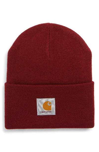 Carhartt Watch Hat - Red In Mulberry