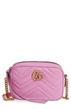 Gucci Gg Marmont 2.0 Matelassé Leather Shoulder Bag In Candy Mous