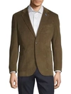 Tailorbyrd Textured Corduroy Jacket In Earth