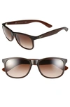Ray Ban 'youngster' 55mm Sunglasses - Brown