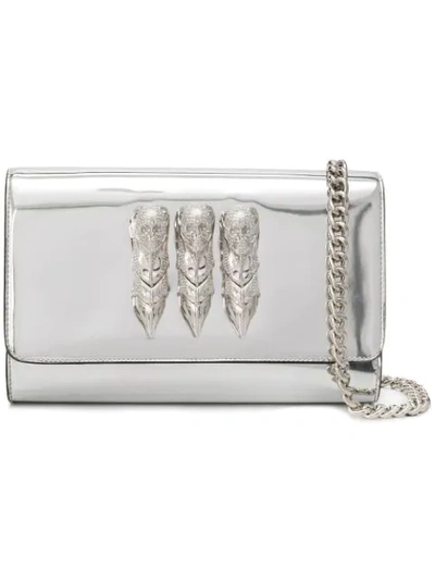Philipp Plein It Is For You Clutch In Silver