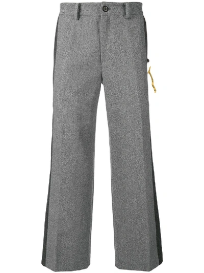 Ader Error Casual Cropped Trousers In Grey