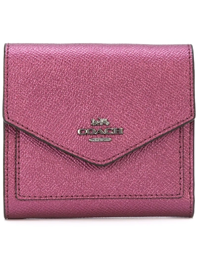 Coach Metallic Small Wallet - Red