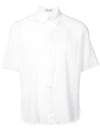 Saint Laurent Raw Edge Shirt In White