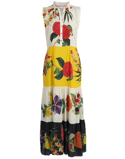 Carolina K Natalie Flower Dress In Multi