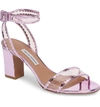 Tabitha Simmons Leticia Clear Ankle Strap Sandal In Pink