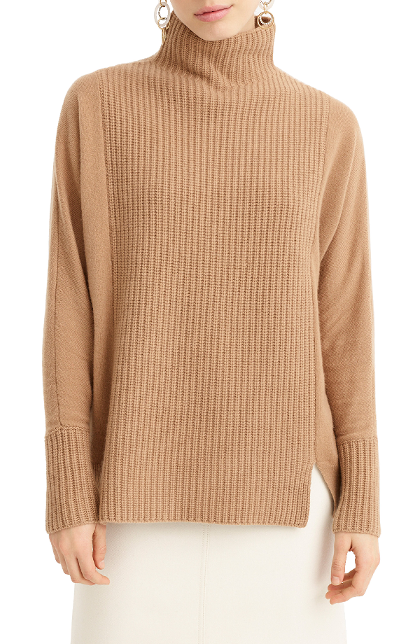 j crew mock neck cashmere sweater