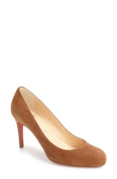 Christian Louboutin Simple Pump In Brown Suede