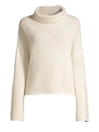 360cashmere Lulu Bell Sleeve Turtleneck Sweater In Chalk