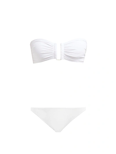 Eres Les Essentiels Show Bandeau Bikini Top In Blanc | ModeSens