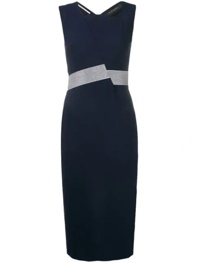 Roland Mouret Asymmetric Fitted Dress - Blue