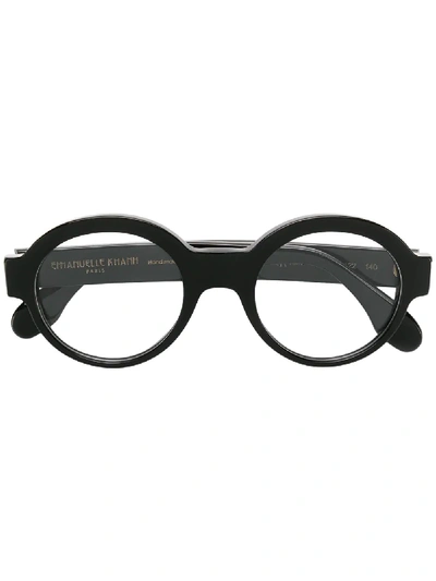 Emmanuelle Khanh Round Frame Glasses - Black