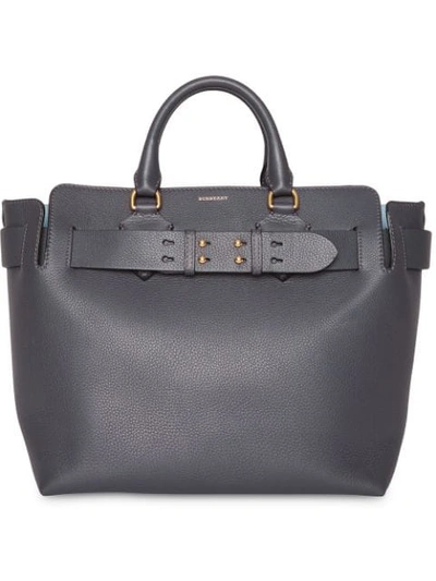 Burberry The Medium Leather Belt Bag In Grey