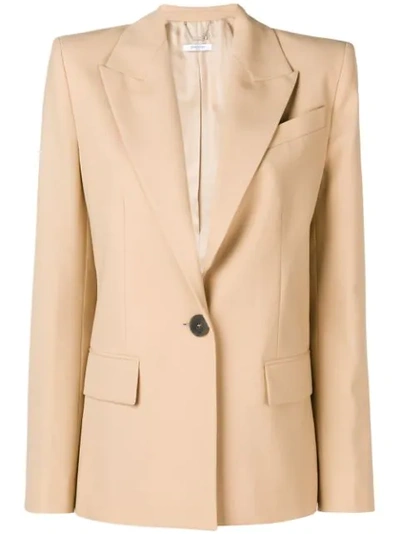 Givenchy Single-breasted Wool Blazer Jacket In Neutrals