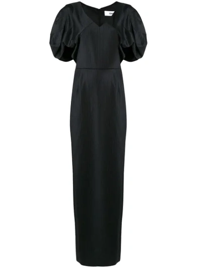 Chalayan Drape Shoulder Dress In Black