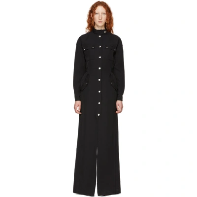 Kwaidan Editions Long Buttoned Dress In Black