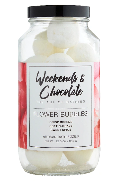 Weekends And Chocolate Bath Fizzies In A Jar Flower Bubbles, 12.3 Oz./ 350 G