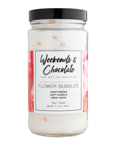 Weekends And Chocolate Bath Salts - Flower Bubbles, 7 Oz./ 200 G