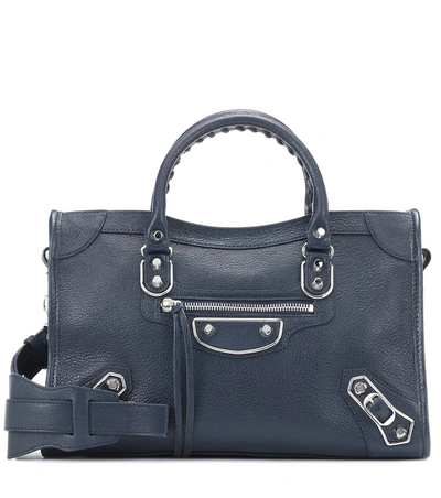 Balenciaga Classic Metallic Edge Small City Leather Shoulder Bag In Female