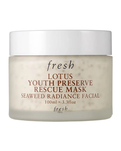 Fresh Lotus Youth Preserve Rescue Mask 3.3 oz/ 100 ml In White