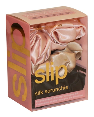 Slip Pure Silk Large Scrunchies, 3 Pack