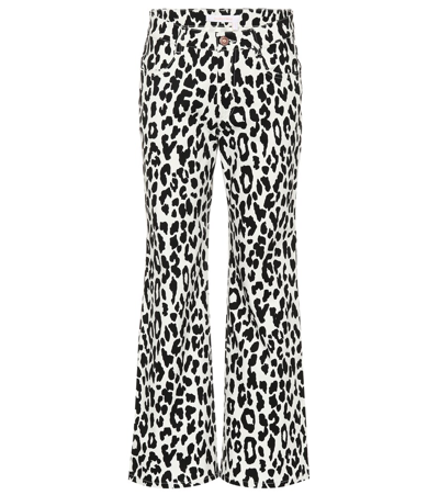 See By Chloé Mid-rise Cropped Leopard-print Jeans In Multicoloured