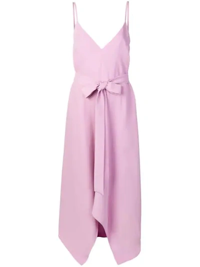 Valentino Couture Cady Long Dress In Pink