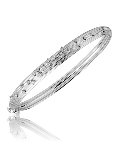 Hueb Plisse 18k White Gold Pleated Diamond Bracelet