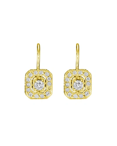 Penny Preville 18k Gold Emerald-shaped Diamond Earrings