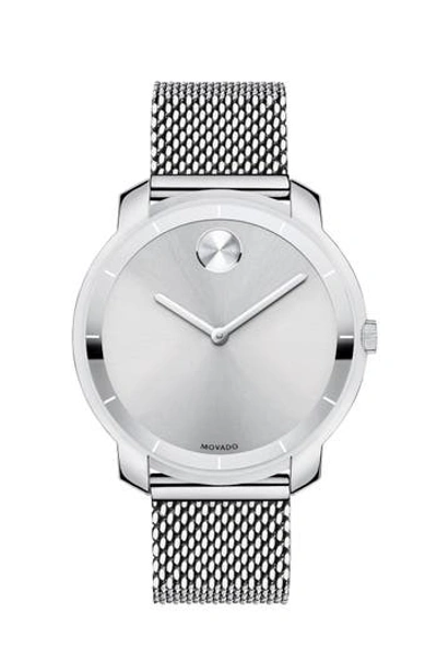 Movado Women's Bold Stainless Steel Mesh Bracelet Watch In Silver