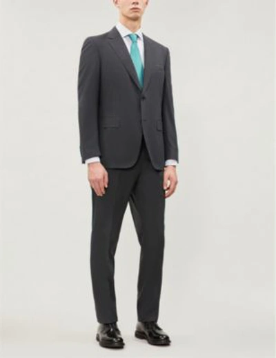 Canali Single-breasted Wool Suit In Grey