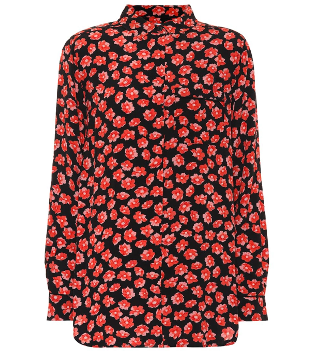 Ganni lindale crepe dress fiery red hotsell