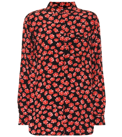 Ganni lindale crepe top dress fiery red