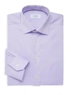 Eton Contemporary-fit Twill Dress Shirt In Purple