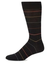 Marcoliani Mid-calf Scala Stripe Cotton Socks In Black