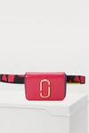 Marc Jacobs Hip Shot Leather Convertible Belt Bag In Peony Multi/gold