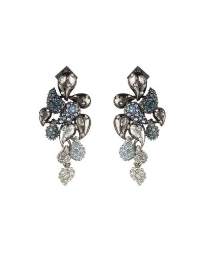 Alexis Bittar Crystal Encrusted Ombre Paisley Post Earrings In Multi