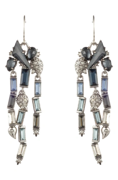 Alexis Bittar Winter Paisley Stone Cluster Drop Earrings In Crystal