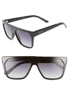 Quay X Jaclyn Hill Very Busy 58mm Shield Sunglasses In Black / Smoke Fade