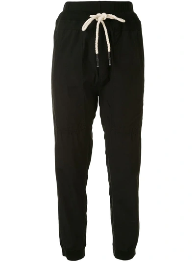 Bassike Relaxed Stretch Twill Pants In Black