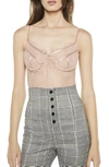 Bardot Britney Lace & Mesh Bodysuit - 100% Exclusive In Powder Pink